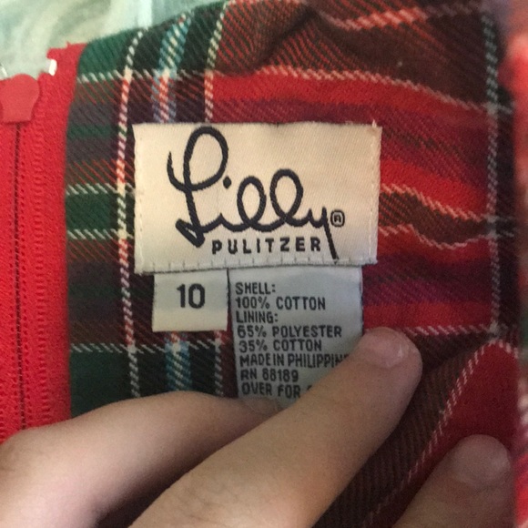 lilly pulitzer christmas dress girls size 10 - Picture 2 of 3